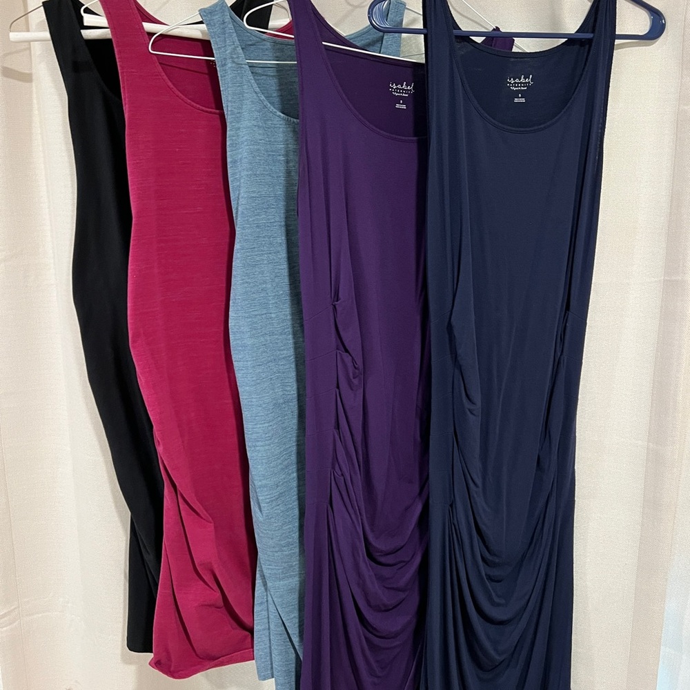 5 Ingrid and Isabell sleeveless maternity dresses